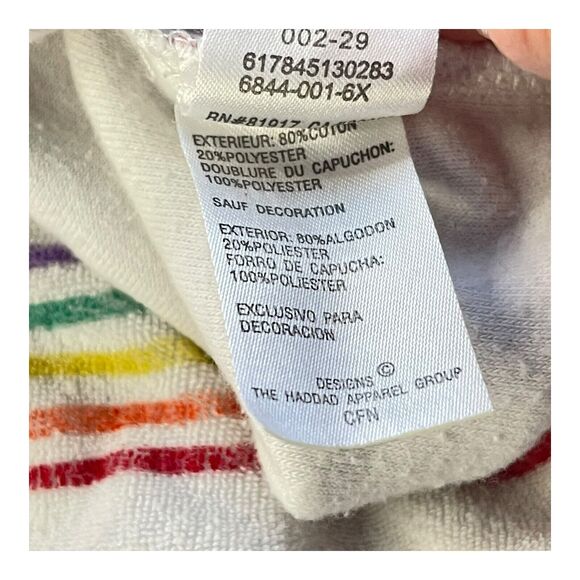 Y2K Nike Terry Cloth Hooded Romper Girls Sz 6X Rainbow MulticolorX - Picture 8 of 11